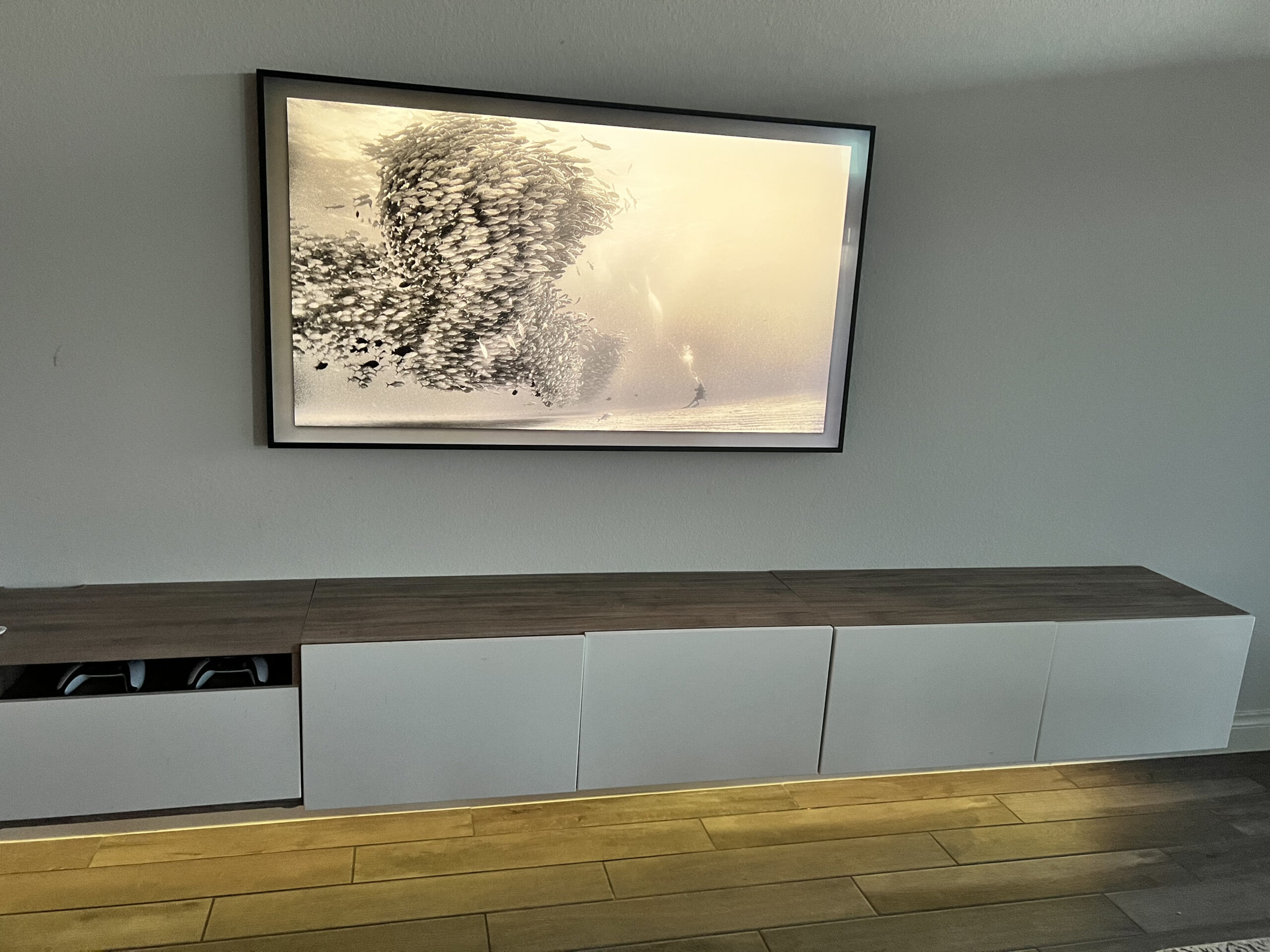 Frame TV and Floating Shelf Install
