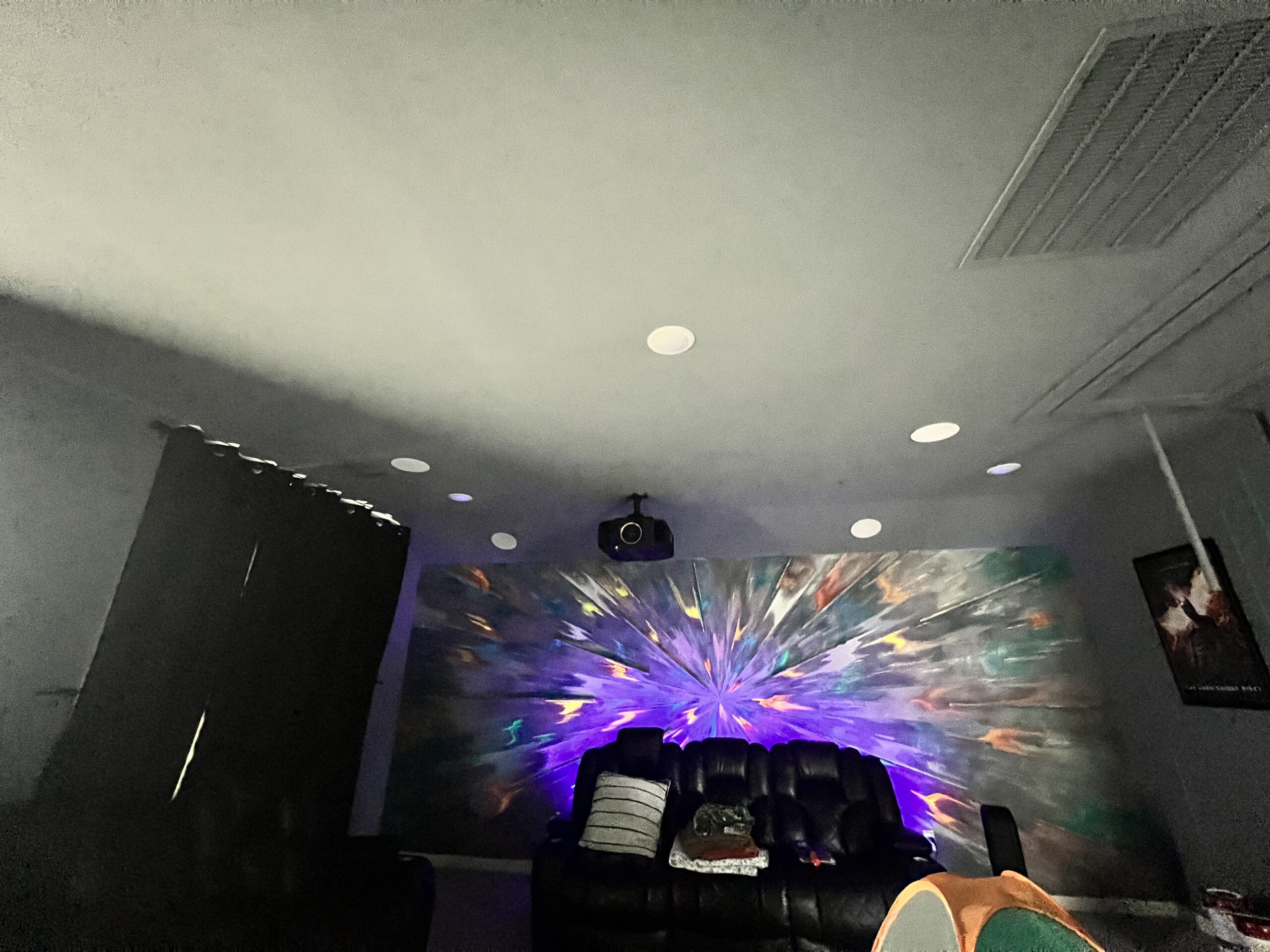 Projector and Speakers Set Up